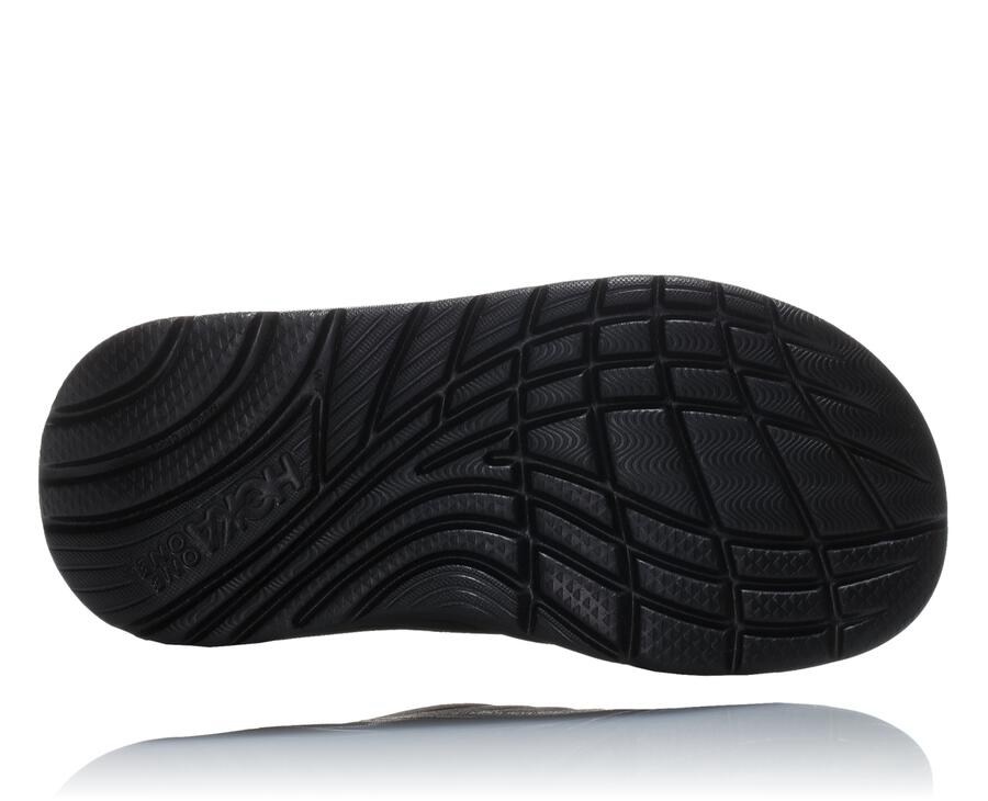 Slide Mens - Hoka One One ORA Recovery - Black - ASMYCLJ-92